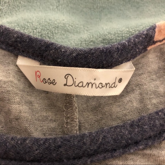 Rose Diamond Floral Raglan Baseball Tee - Picture 6 of 7